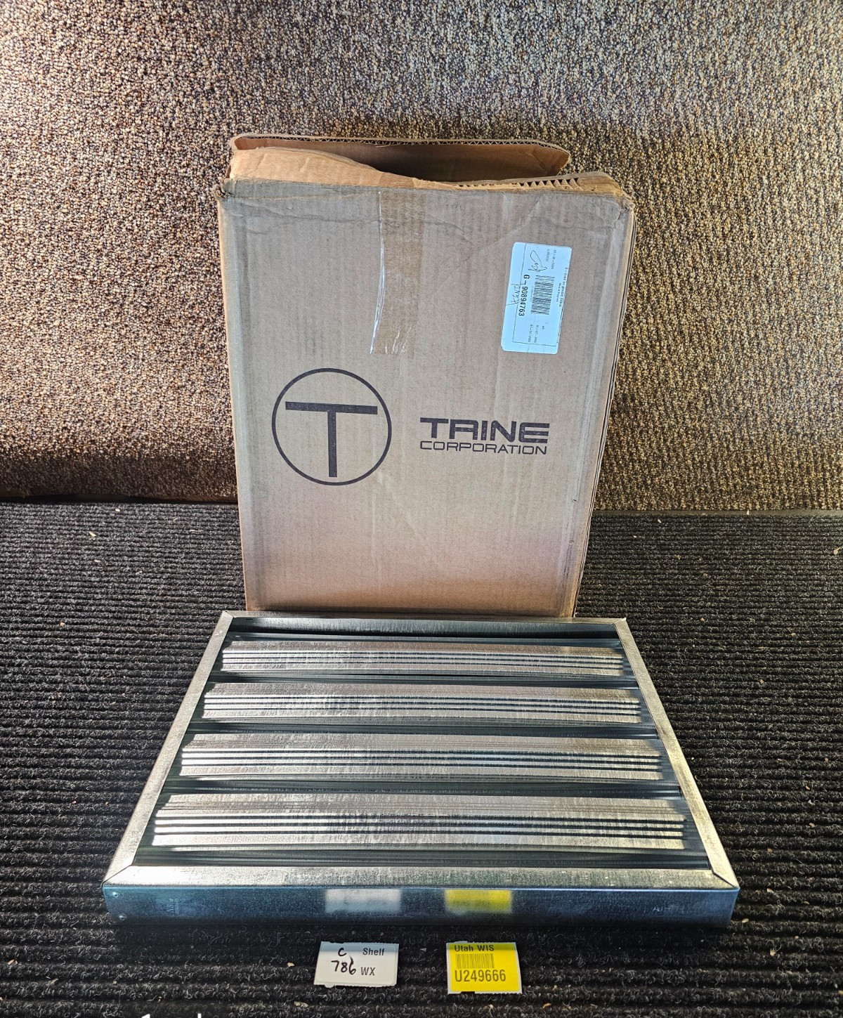 (QTY 6) Trine F35I Baffle Grease Filter, 20in. x 16in. x 2in., Galvanized Steel