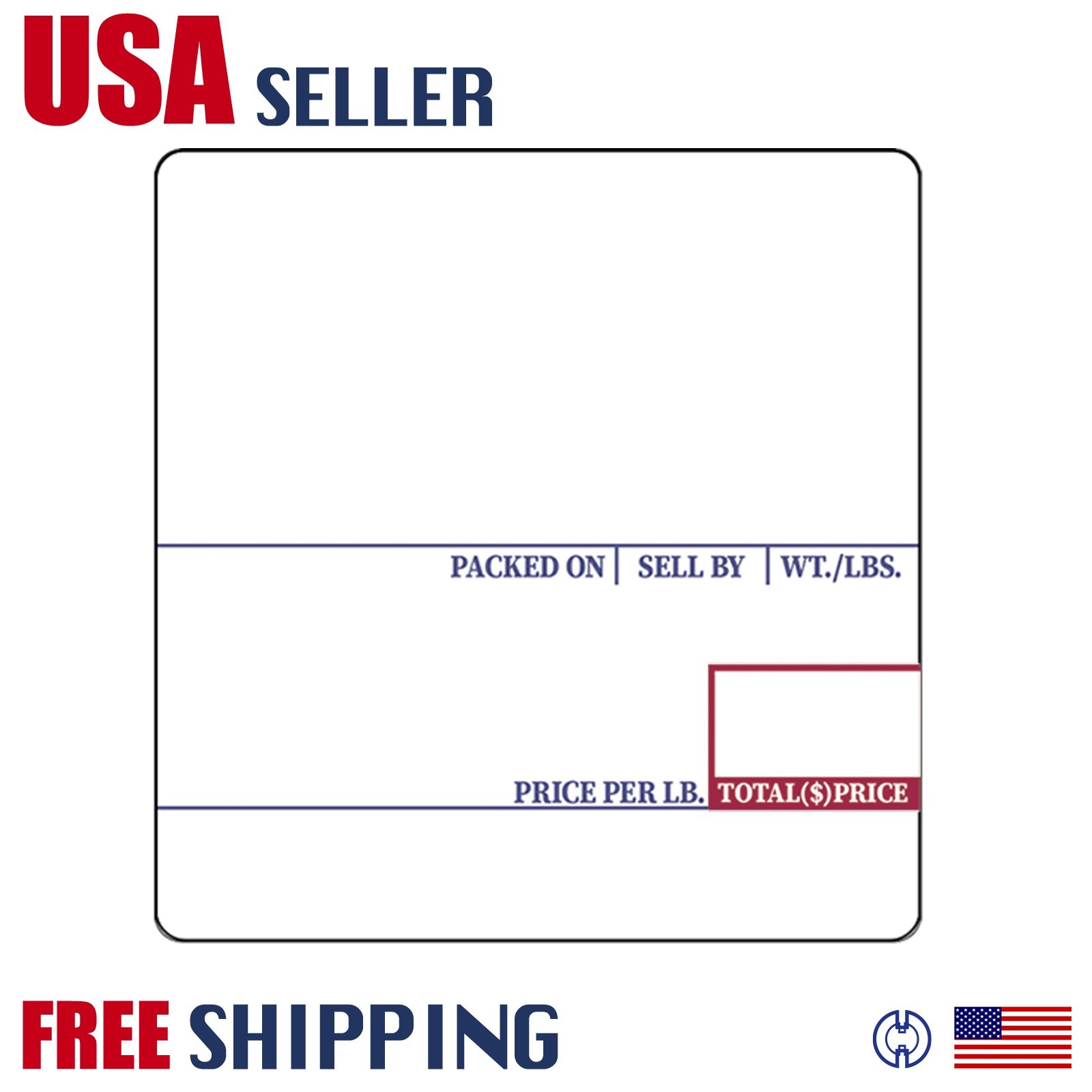 CAS LST-8020 Printing Scale Label, 58 x 60 mm, UPC/Ingredients x 36 Rolls Box