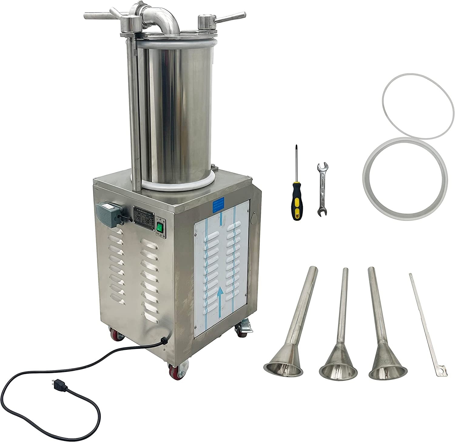Electric Sausage Stuffer Hydraulic26L Automatic Sausage Filling Machine 400kg/h