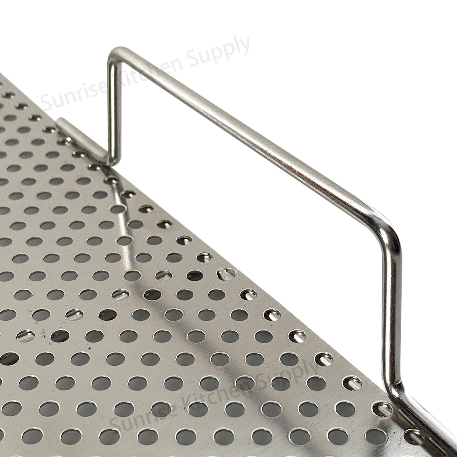 Sunrise Stainless Steel Fryer Screen Handles Solid Screen 1 17.5 X 17.5 X 2