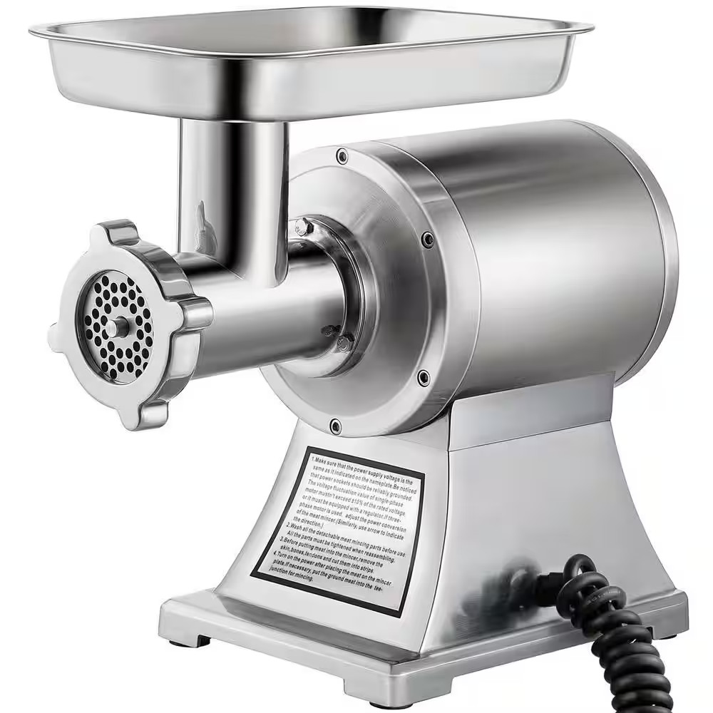 Commercial Meat Grinder, 450 Lbs. Stainless Steel Blade and Plate, Sausage Stuff