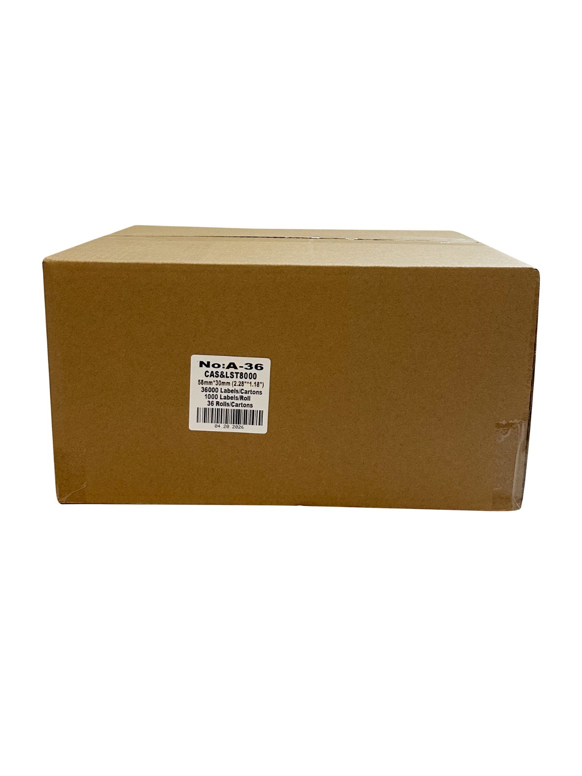 LST-8000 Printing Scale Label, 58 x 30 mm, Non-UPC, 36 Rolls Per Case New Nice