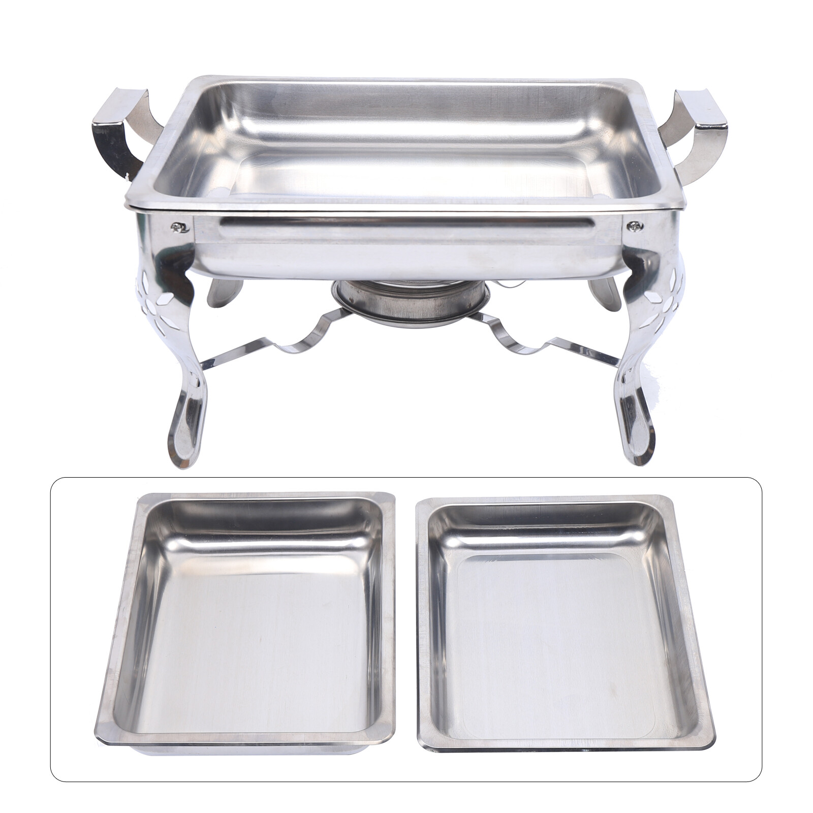 Chafer Chafing Dish 6L Set Stainless Steel Catering Party Food Warmer Square Pan