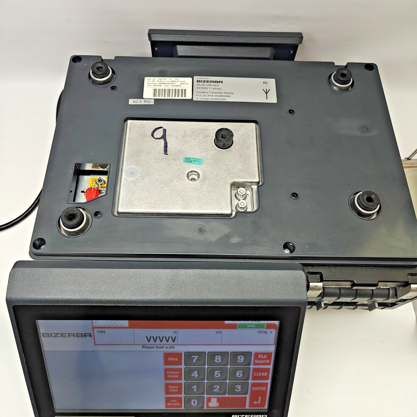 Bizerba XC-100 30 lb Touchscreen Digital Scale w/WiFi & Printer SN 12041707