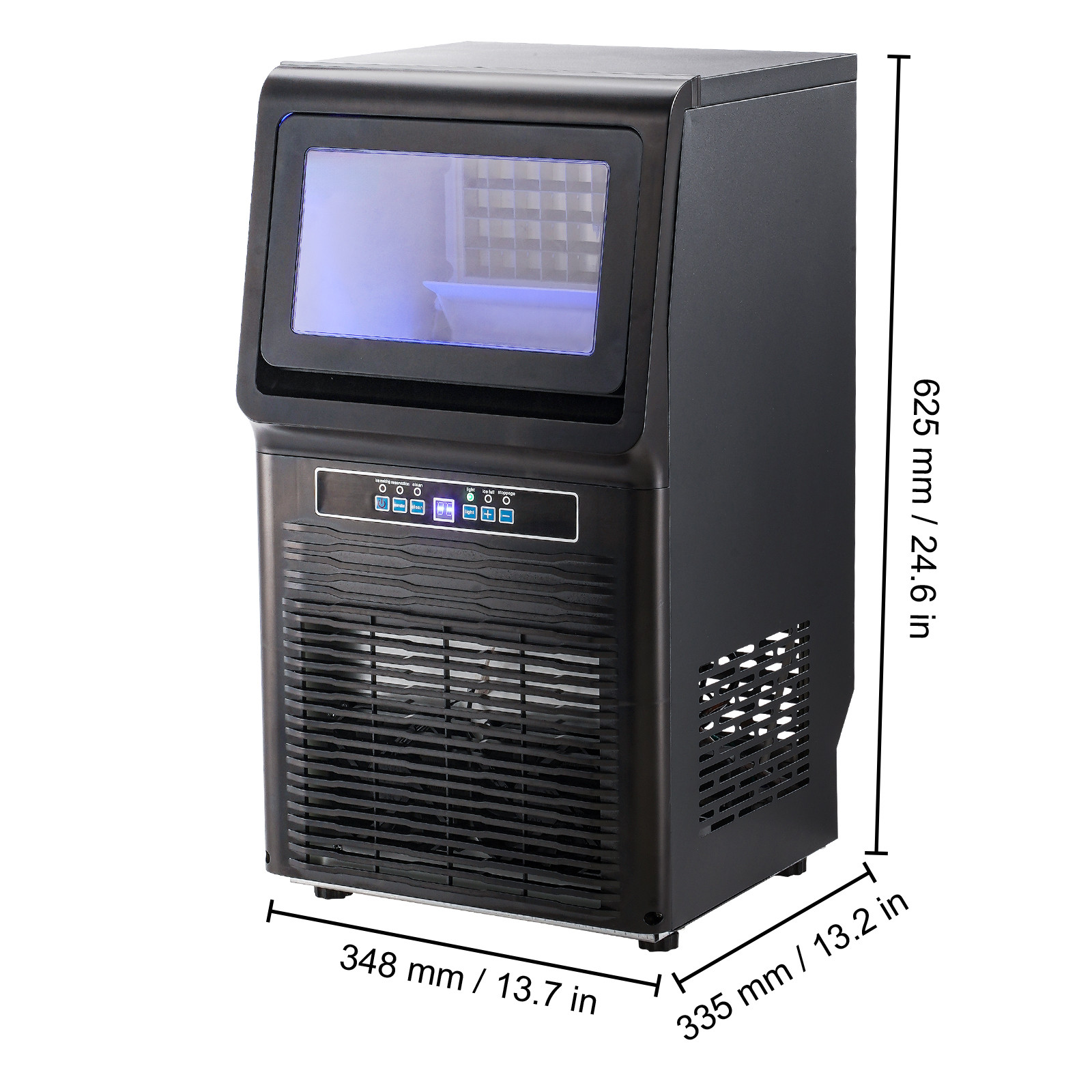 VEVOR 70lbs/24H Commercial Ice Maker Under Counter Freestanding ice Cube Machine