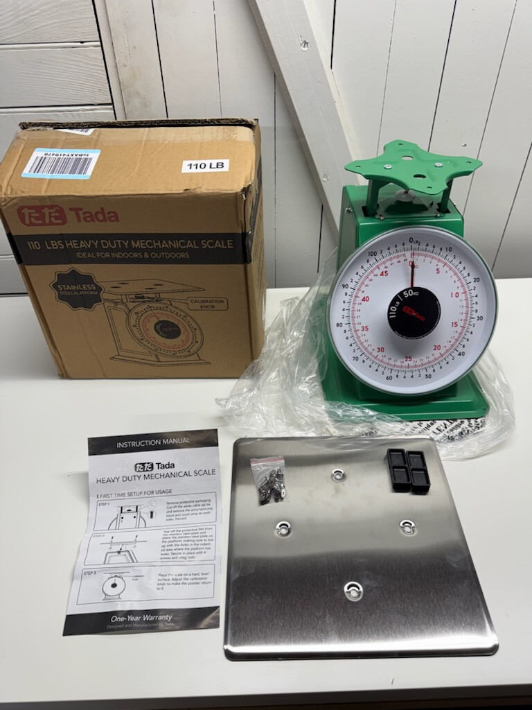 Tada 110-LBS Heavy Duty Mechanical Dial Scale w/stainless steel platform