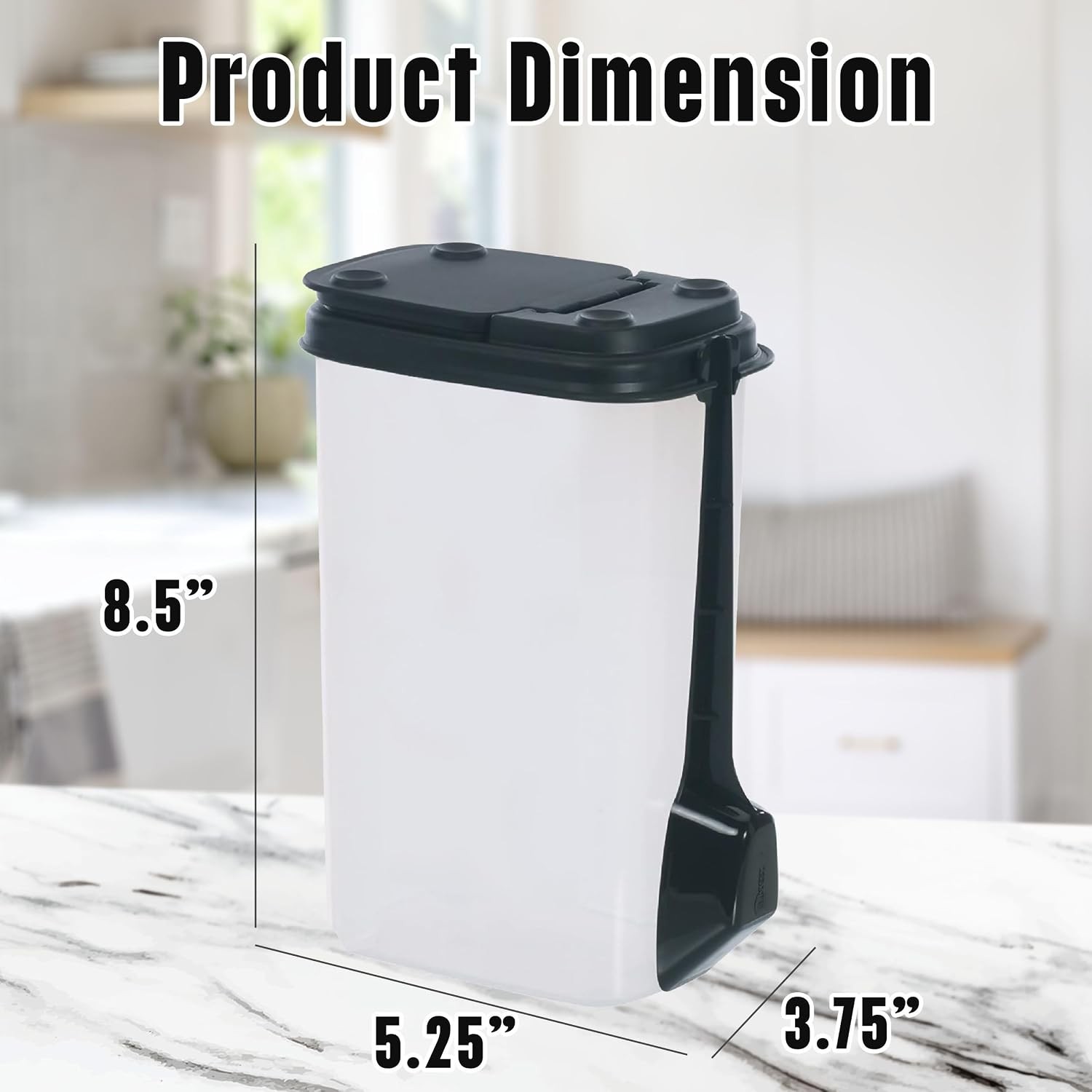 Coffee Bean Storage Container – Canister With Spoon, Suitable for Whole Beans &