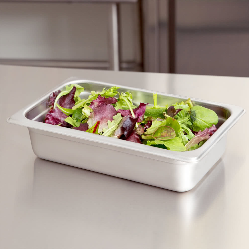 4 PACK 1/4 Size Stainless Steel 2 1/2″ Deep Steam Prep Table Food Pan Salad Bar