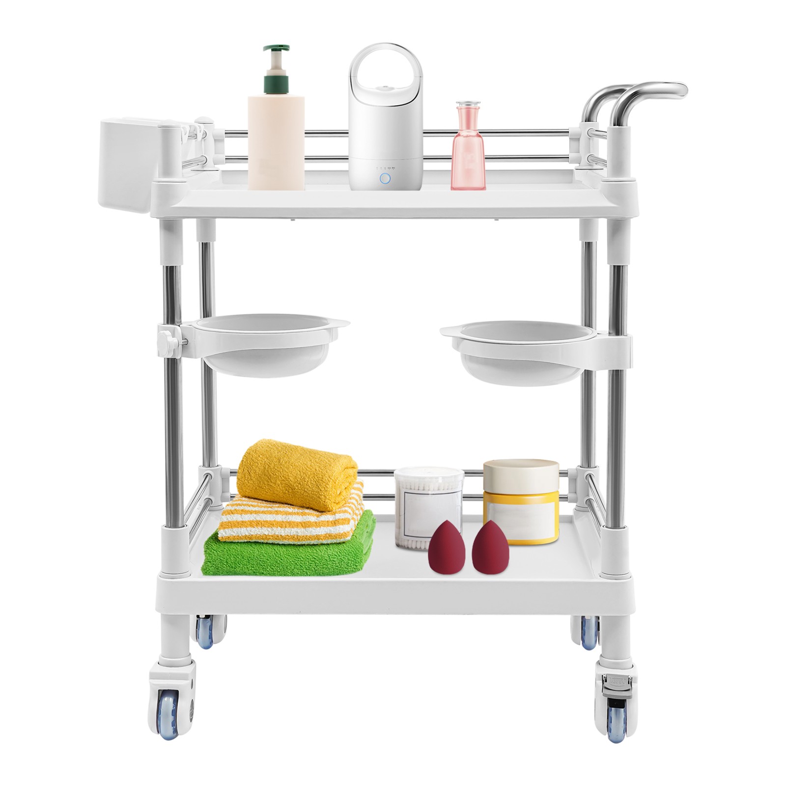 Mobile Utility Cart with Wheels Professional Medical Trolley Cart Storage Cart