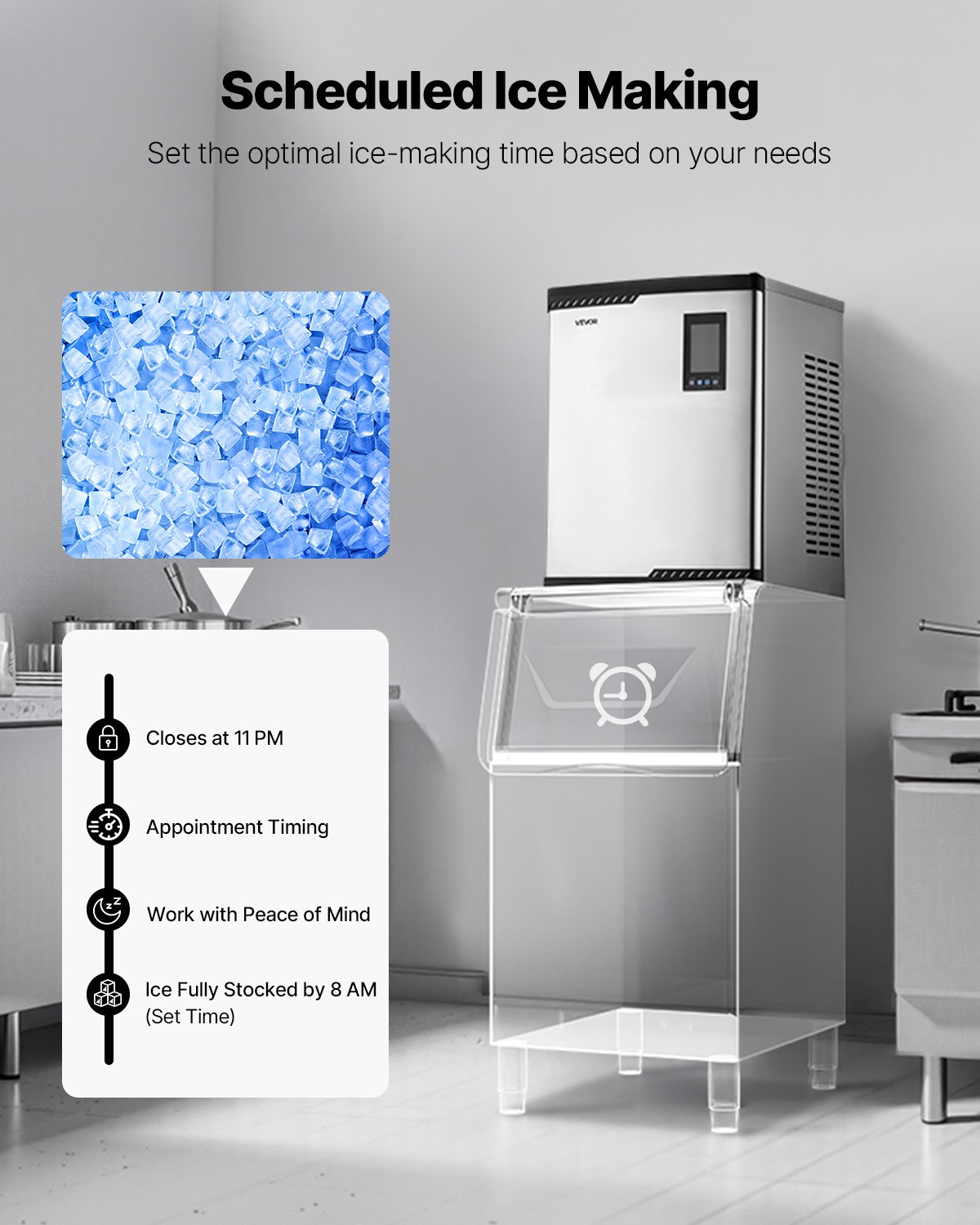 VEVOR Commercial Ice Maker Machine – Head 800 lbs/Day Self-Cleaning Ice Maker