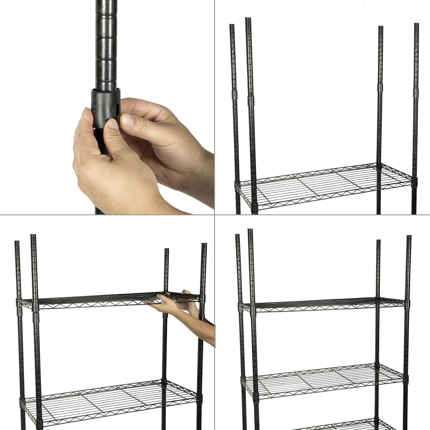 Wire Shelf Clips 50 Pack for 1″ Post Shelving Lock Clips Storage Rack Support