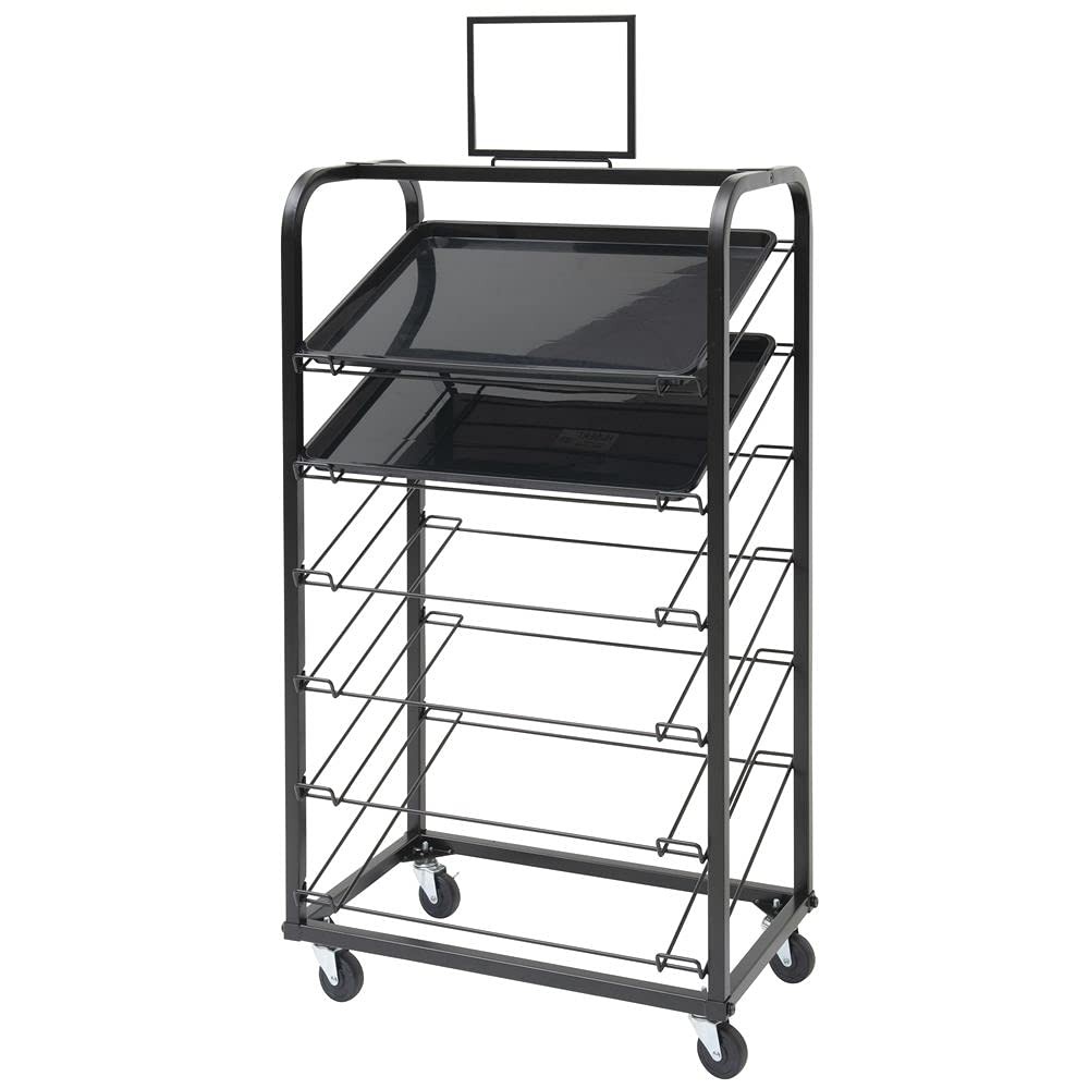 HUBERT® Black Wire 6-Tray Display Rack – 26″L x 18″W x 49″H