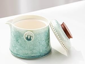 Hermit Life Chinese Travel Tea Set, Portable Ceramic Teapot for One to Two,