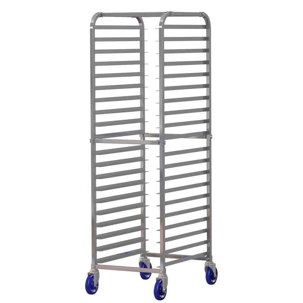 Choice Equipment Aluminum 20 Pan Knockdown Bun Pan Rack – 26″L x 21″W x 69″H