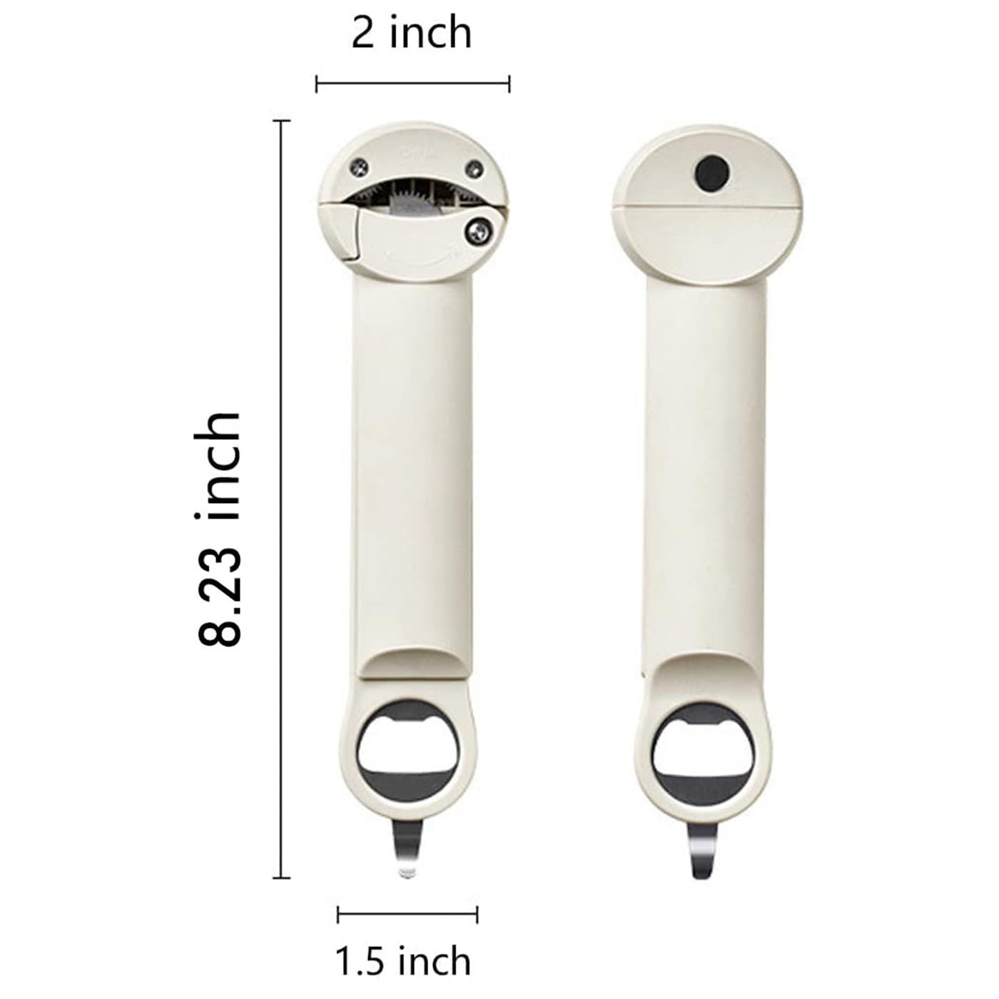 Stainless Steel Adjustable Cap Screwer,Multifunctional Retractable Bottle Opener