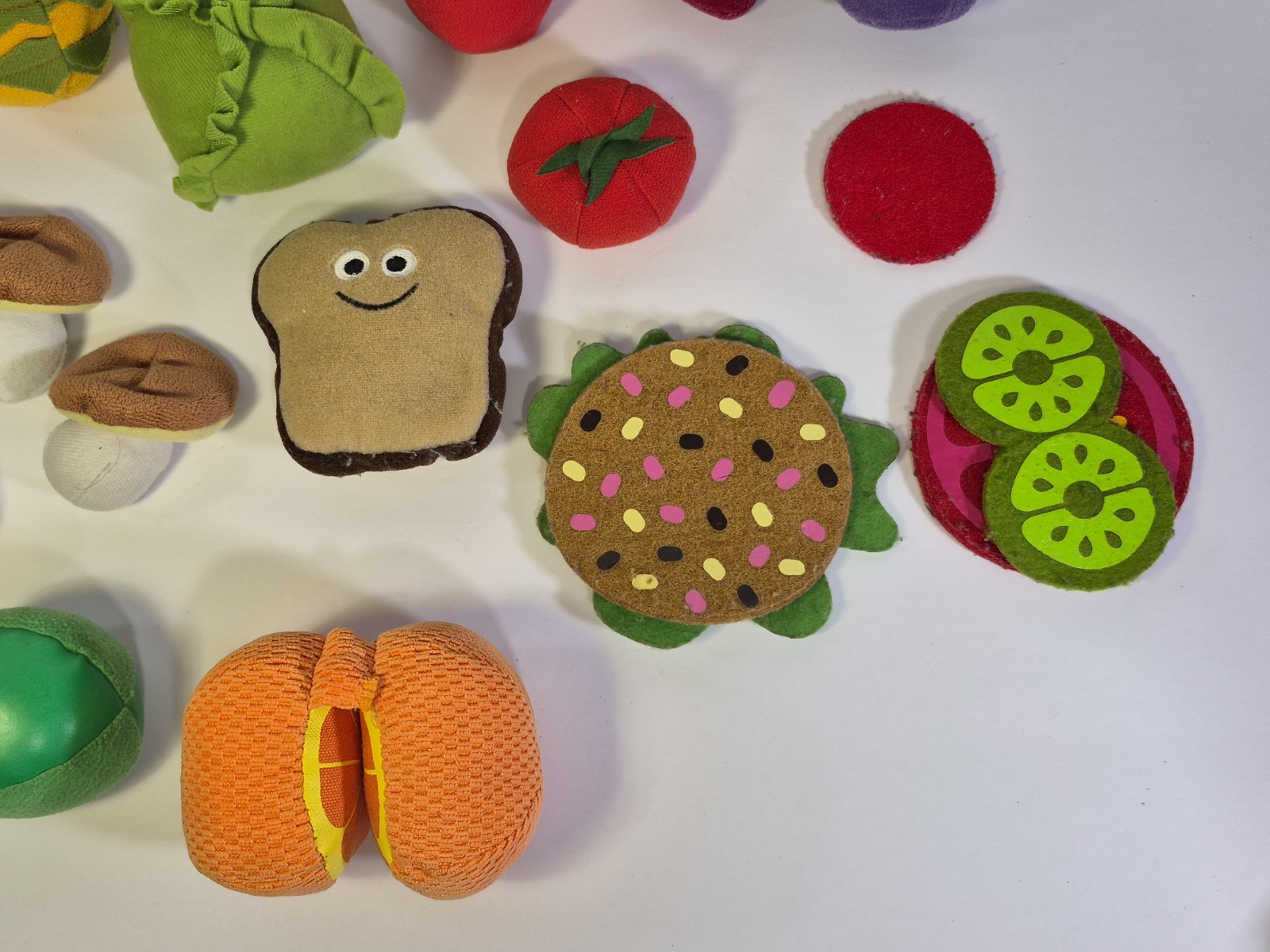Soft Kids Cloth Fake Food 18 Piece Lot – Childrens Toy