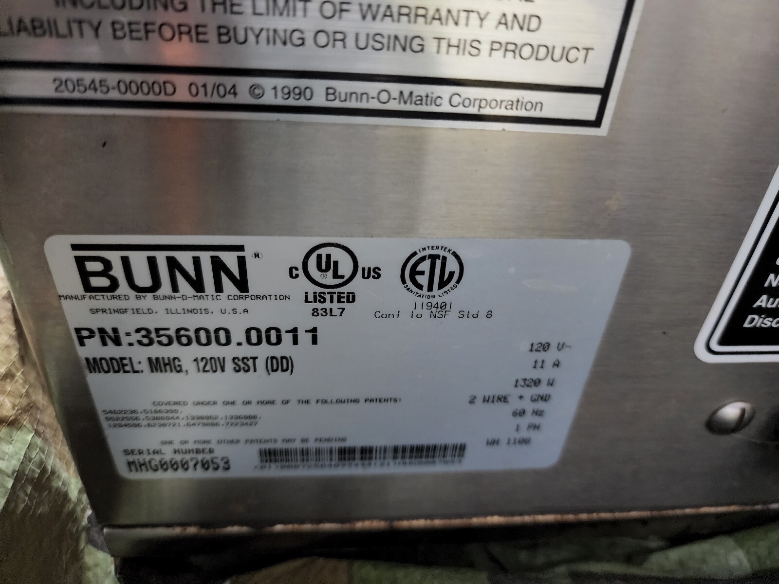 BUNN Storage System Multi-Hopper Coffee Grinder