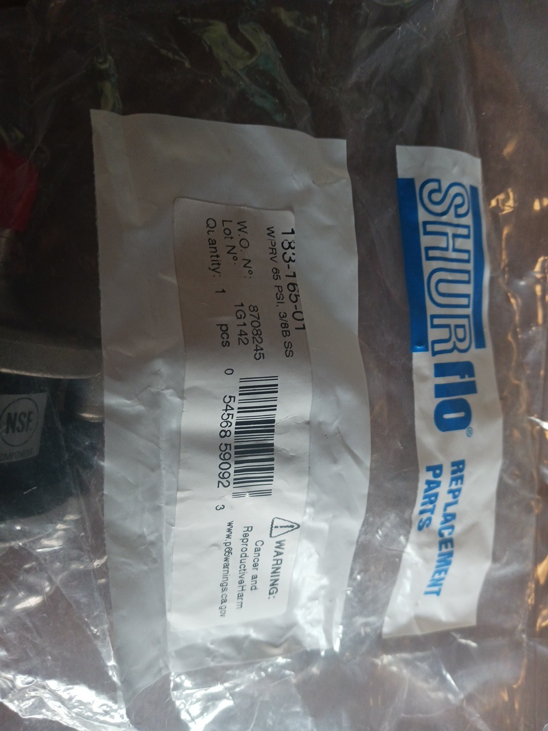 Shurflo 65psi Inline Stainless Water Regulator 183-165-01