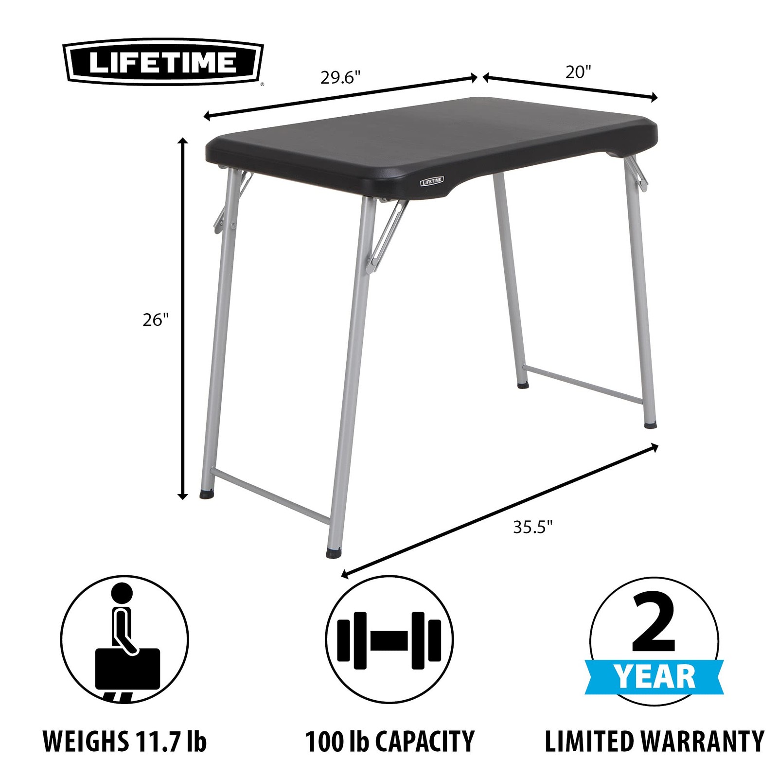 Lifetime Stacking Compact Folding Table 80668