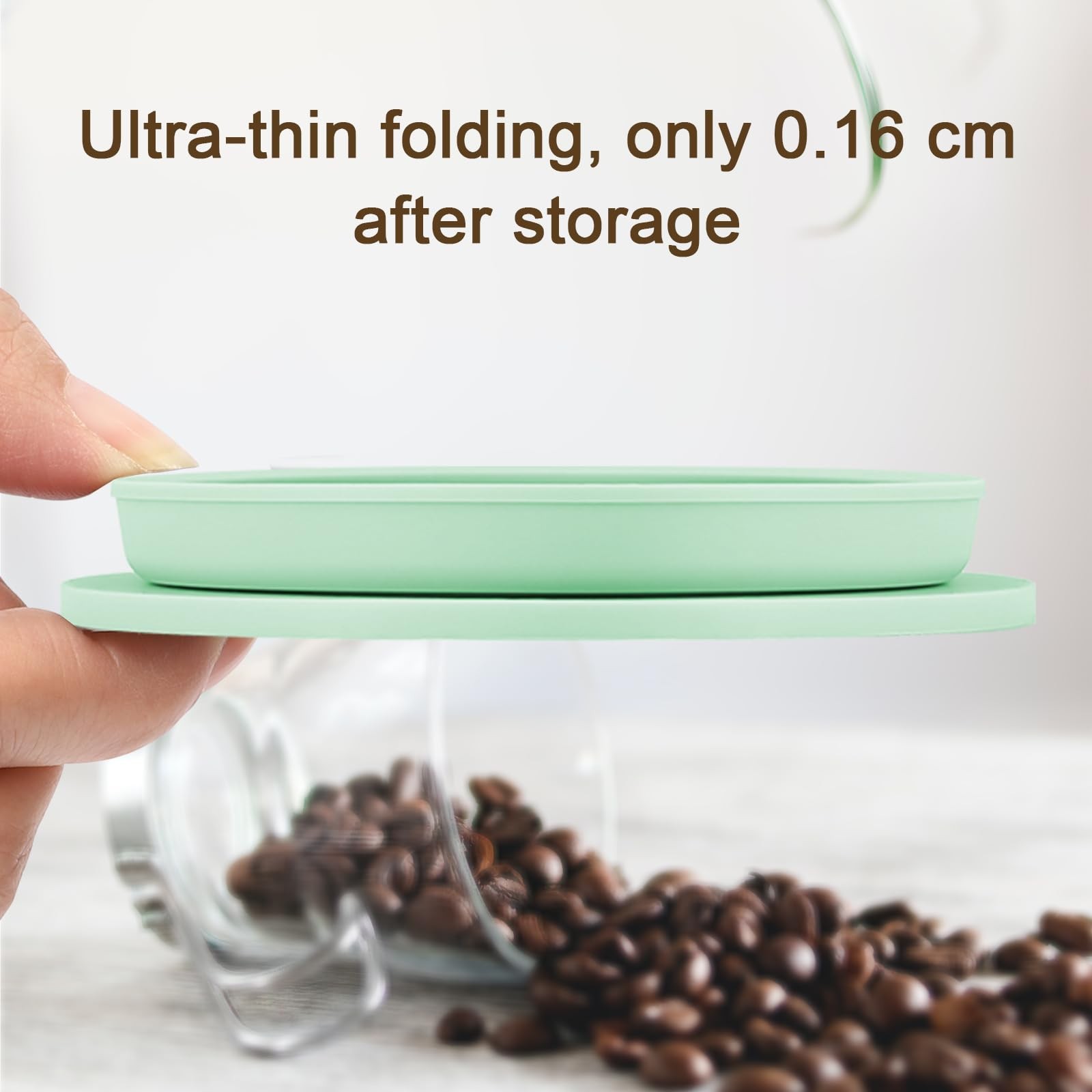 VVGCS Collapsible Travel Pour Over Coffee Maker Camping, Small, Green