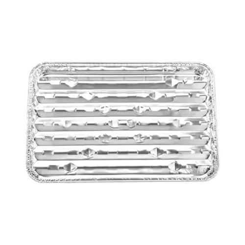 Large Rectangle Aluminum Broiler Pan Disposable Food Service 144 Pcs