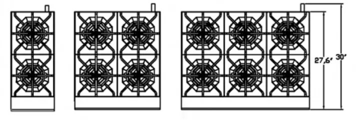 Patriot PT-HP12-M 50,000 BTU Commercial 2-Burner Gas Countertop Range Hot Plate