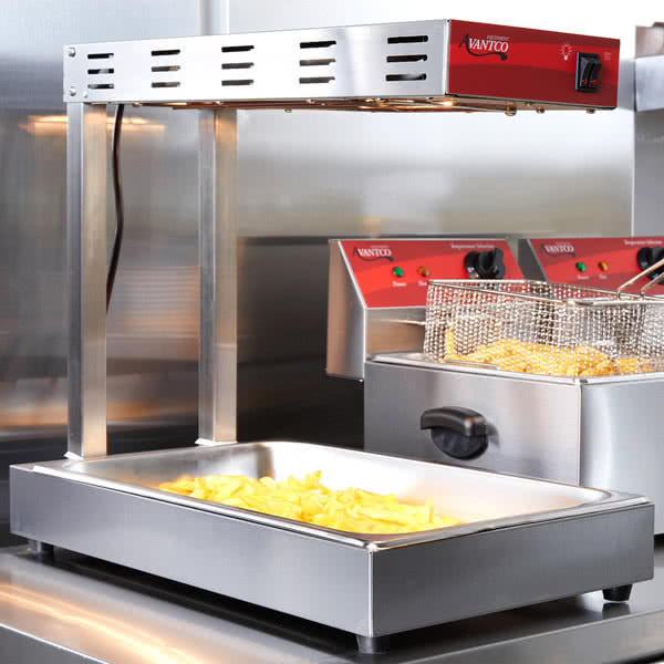 Infrared Food Pan Warmer Fry Dump Station Heat Lamp Stand Avantco Strip Calrod