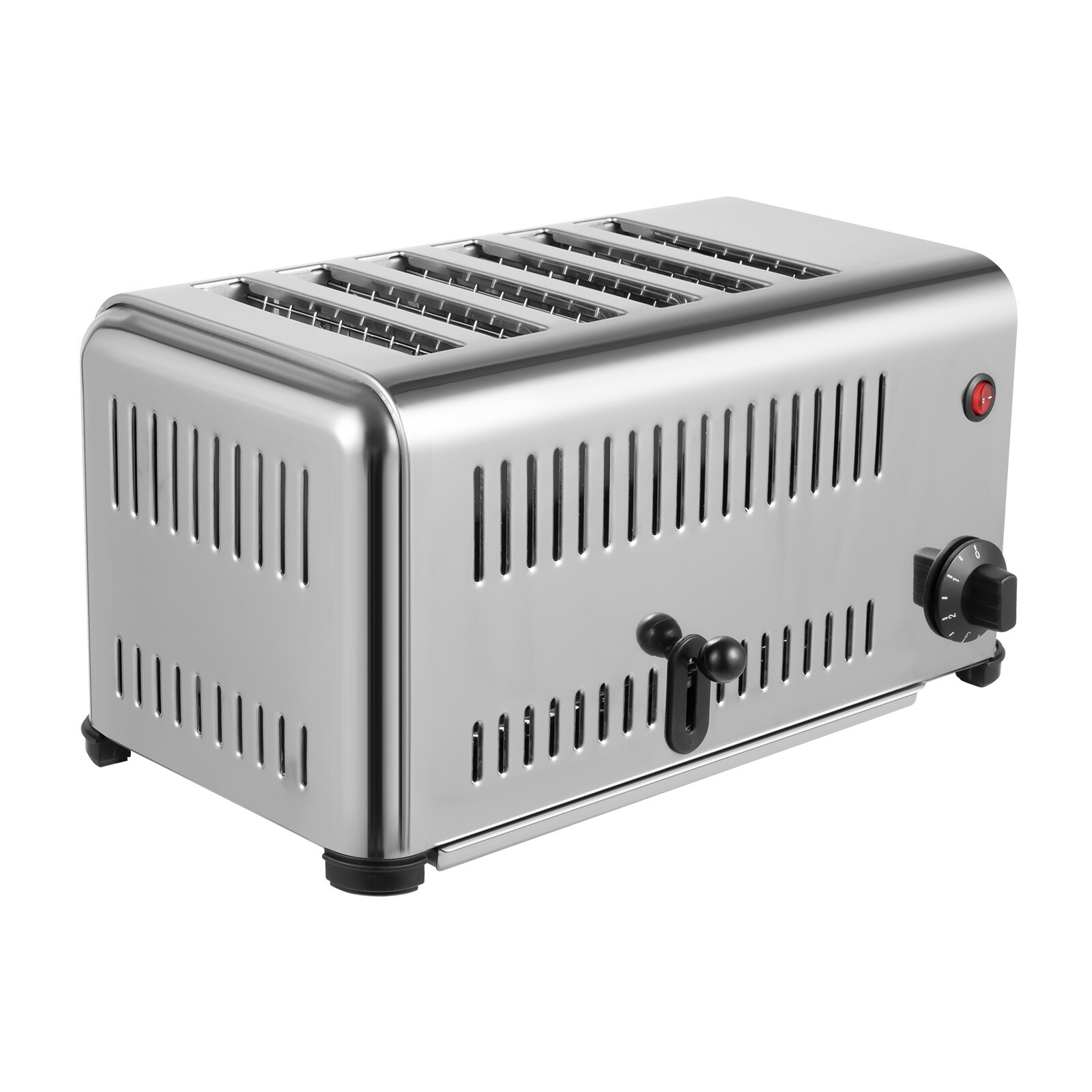 6-Slice Toaster Silver Pop-Up Electric Toaster Stainless Steel 6 Slots Toaster~