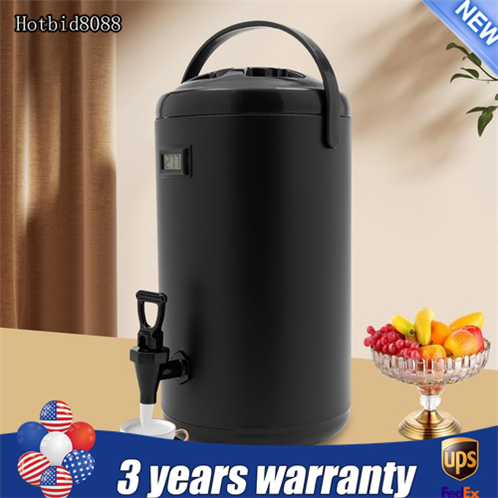 3.17 Gallon Insulated Thermal Hot & Cold Beverage Coffee Dispenser Storage Pot