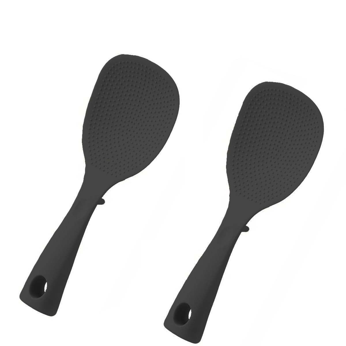 Minchsrin 2Pcs of Silicone Rice Ladle Rice Serving Spoon Easy To Clean Rice Spoo