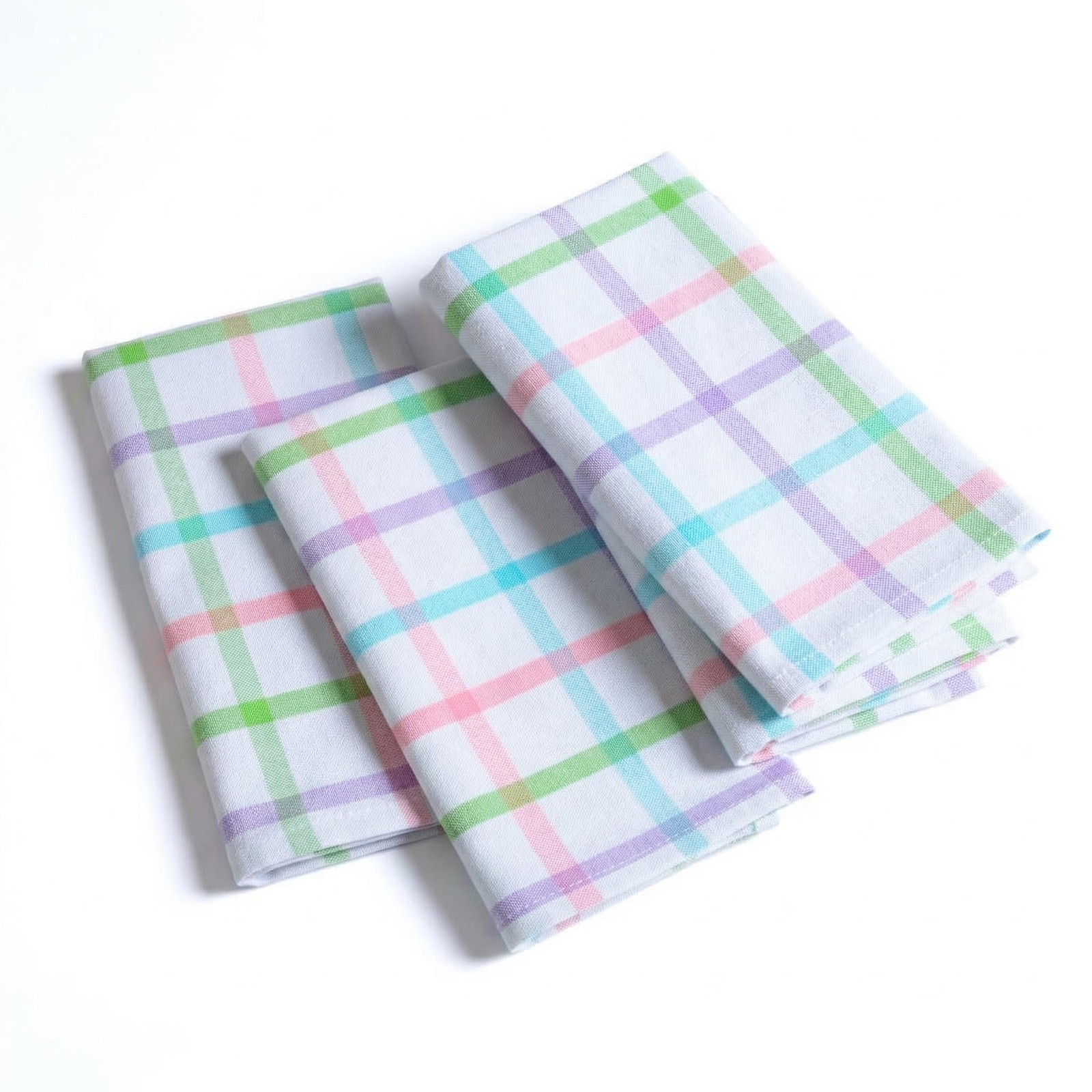 Native Fab Spring Easter Check Cloth Napkins Set Of 12 16X16 Inches 100 Cotton