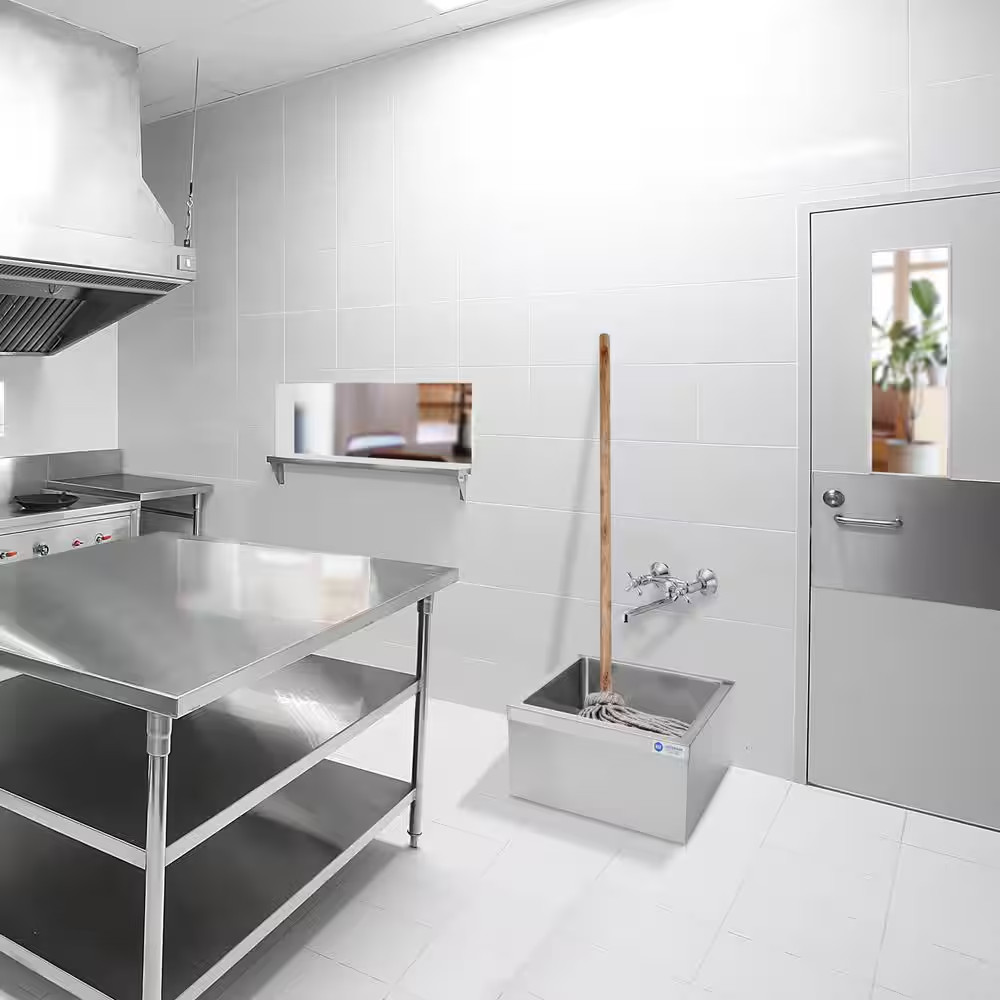 19 In. X 22 In. X 12 In. Stainless Steel Floor Mop Sink