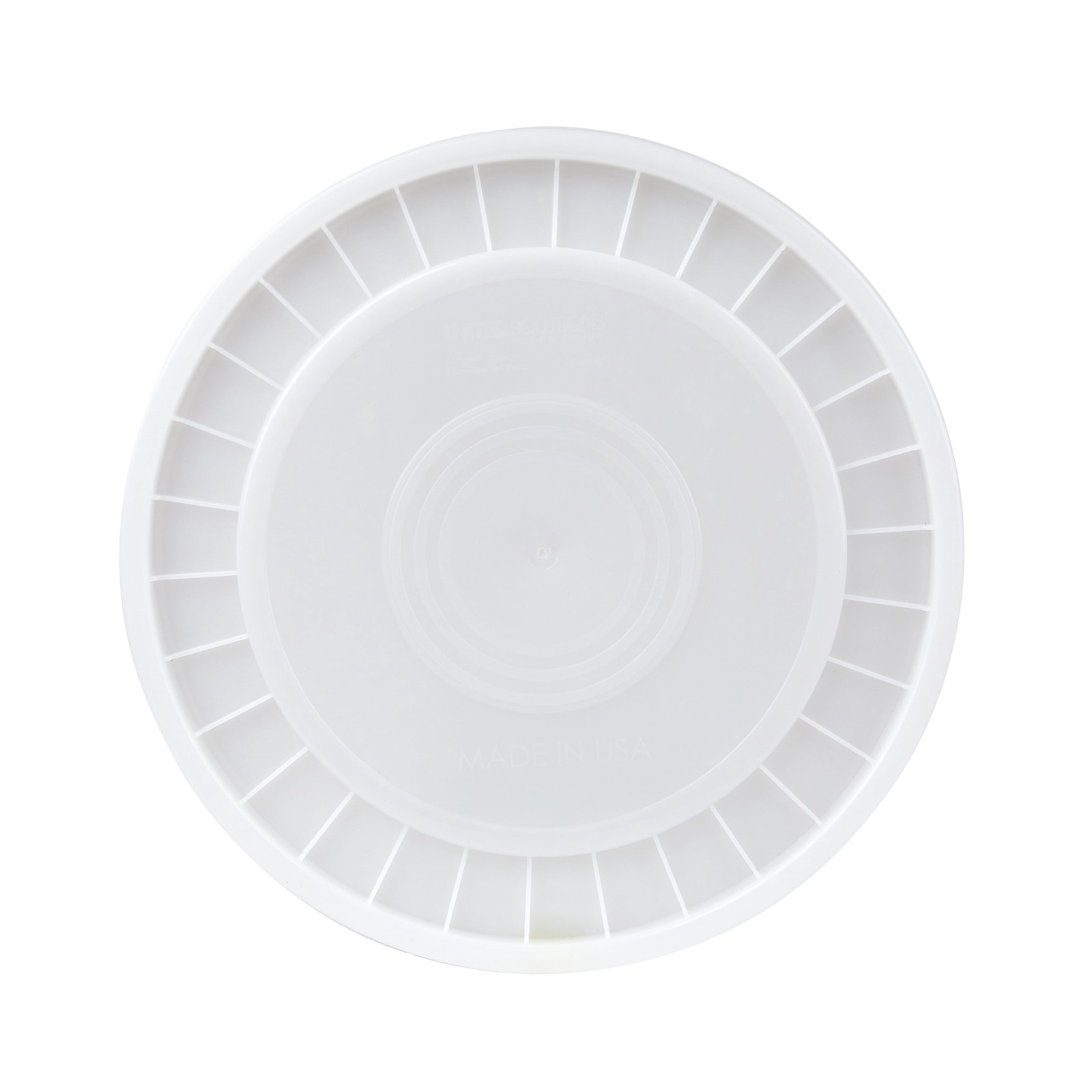 (12 pack 5 Gallon Round Plastic Utility Bucket Lid White 1 Each