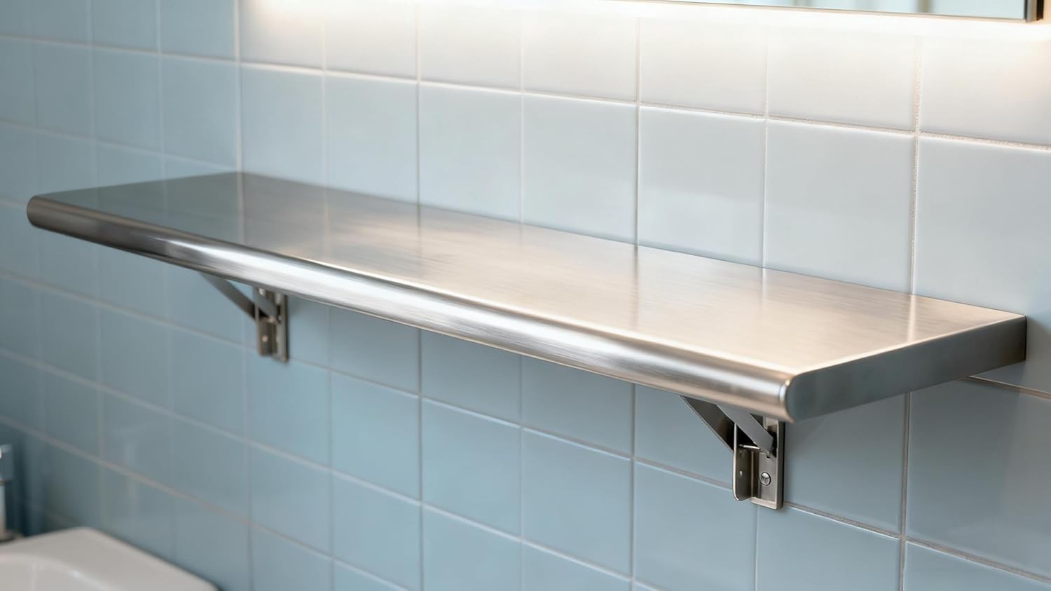 Concession Shelf 36″L x 12″W，22 gauge ASTM 304 Stainless Steel Folding Servin…