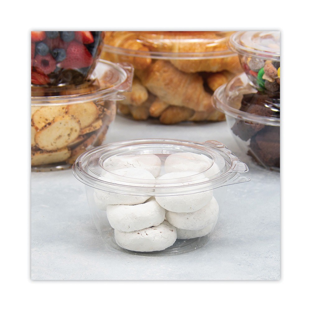 Dart CTR16BF 16 oz. Tamper-Evident Flat-Lid Bowls – Clear (240/CT) New