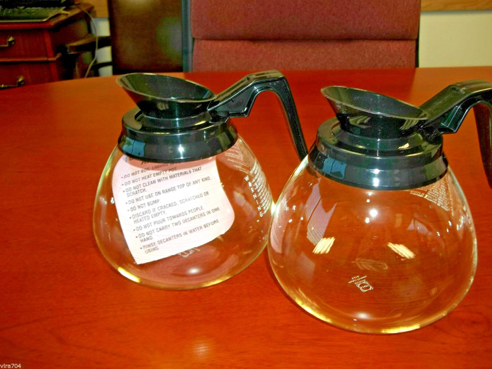 2 Pk – For BUNN – 64 oz. Commercial Coffee Pot/Carafe/Decanter – BLACK – NEW!