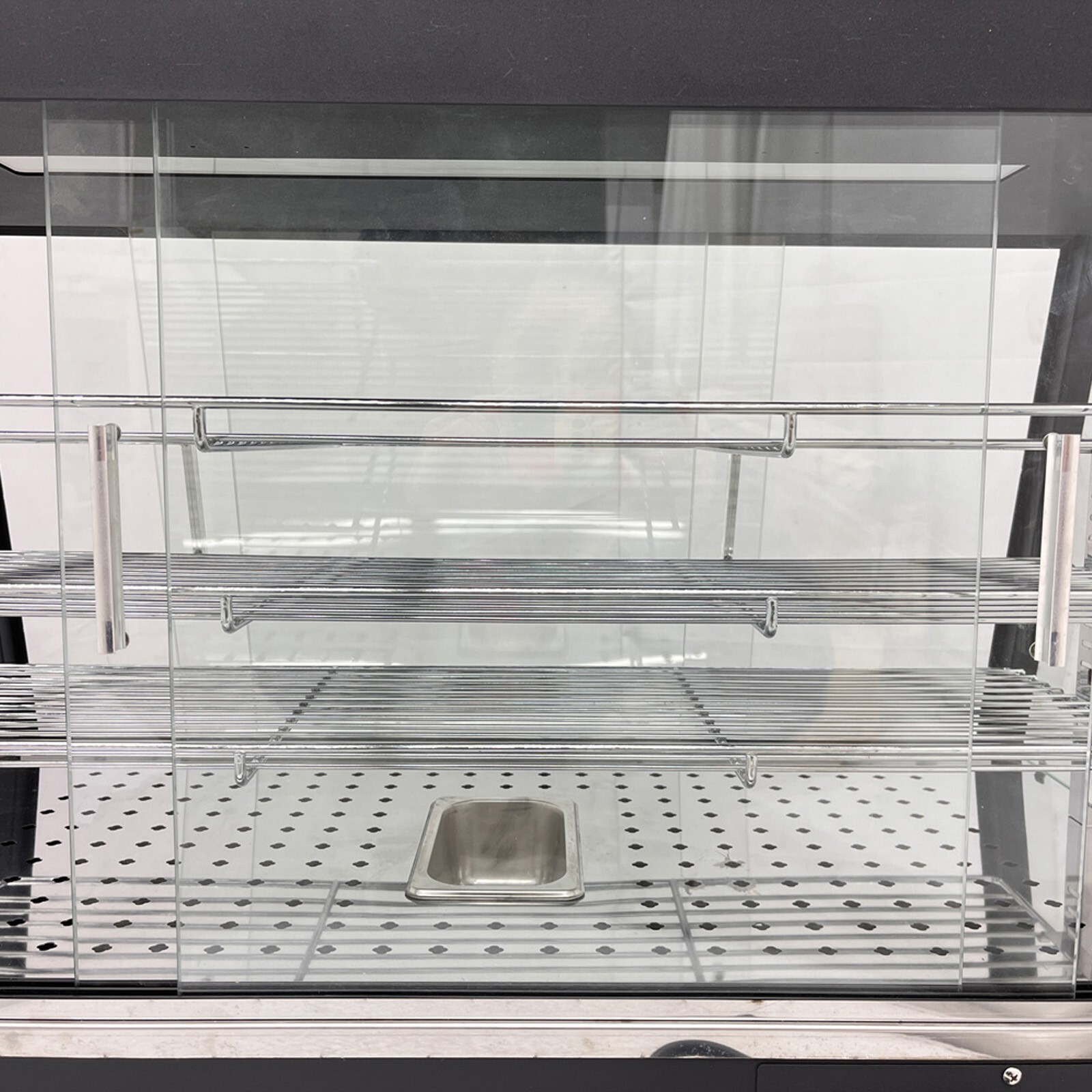 35in Food Display Heating Cabinet 3 Layer Egg Tart Heating Insulation Cabinet