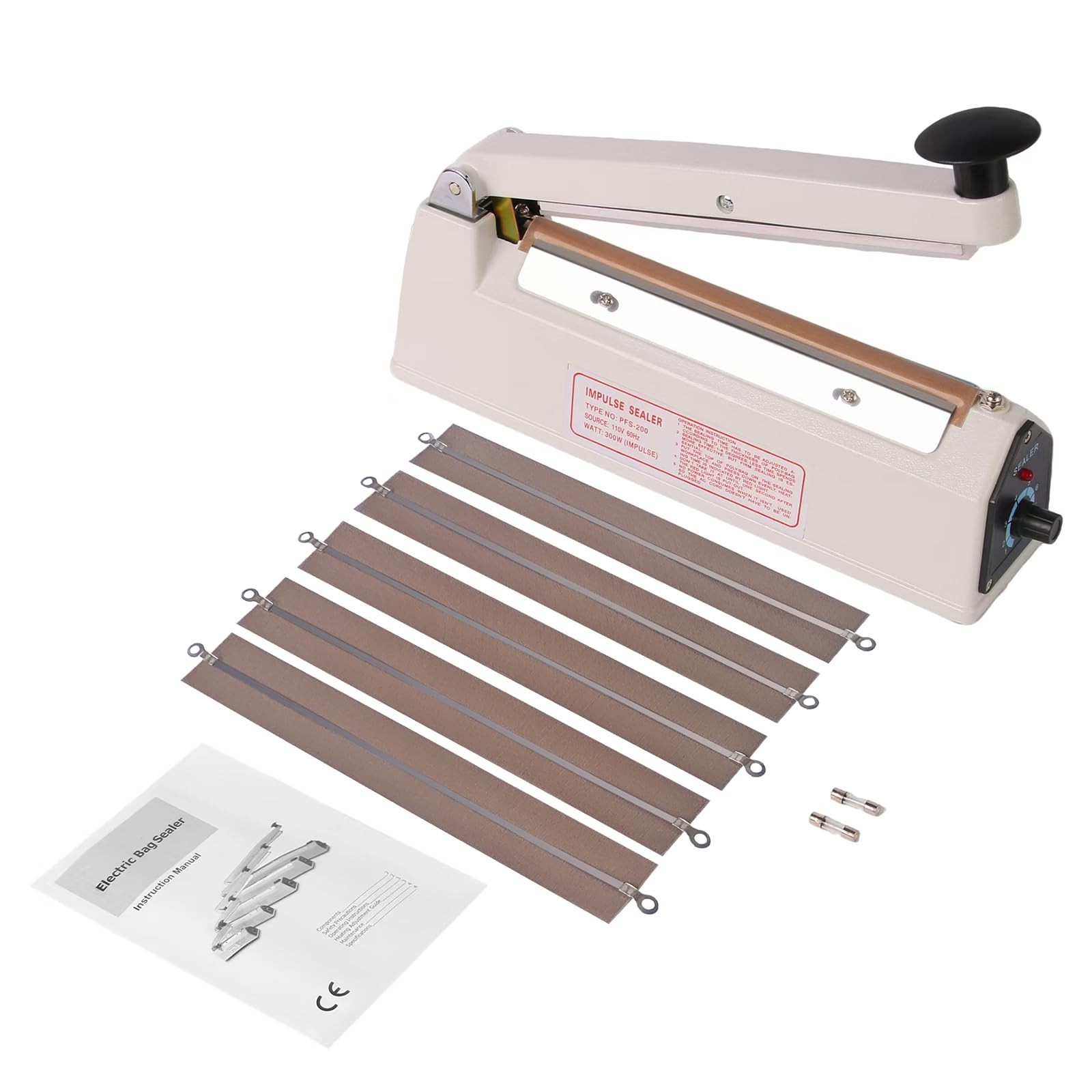 Syamzzms 8 Inch Commercial Impulse Bag Heat Sealer Machine Pfs-200