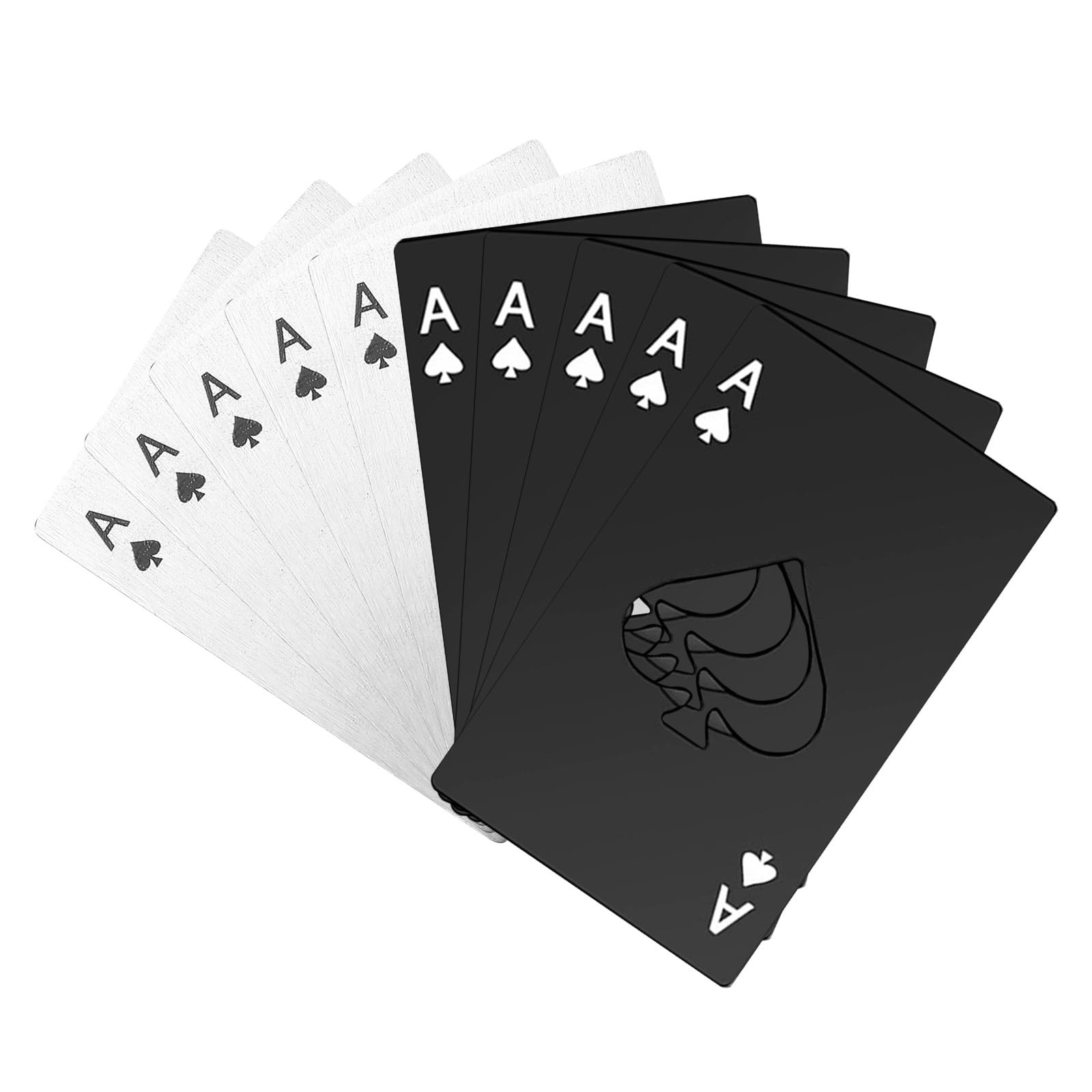 QBXMY7 Ace Of Spades Bottle Opener-Stainless Steel normal, Black and sliver