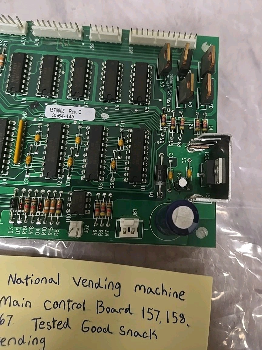 National Vending Machine Main Control Board 157 158 167 Tested