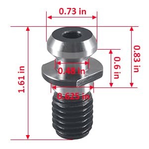 Mingdun 10pcs CAT40 45° 5/8-11 Pull Stud Retention Knob Fits Mazak Fadal CAT4…