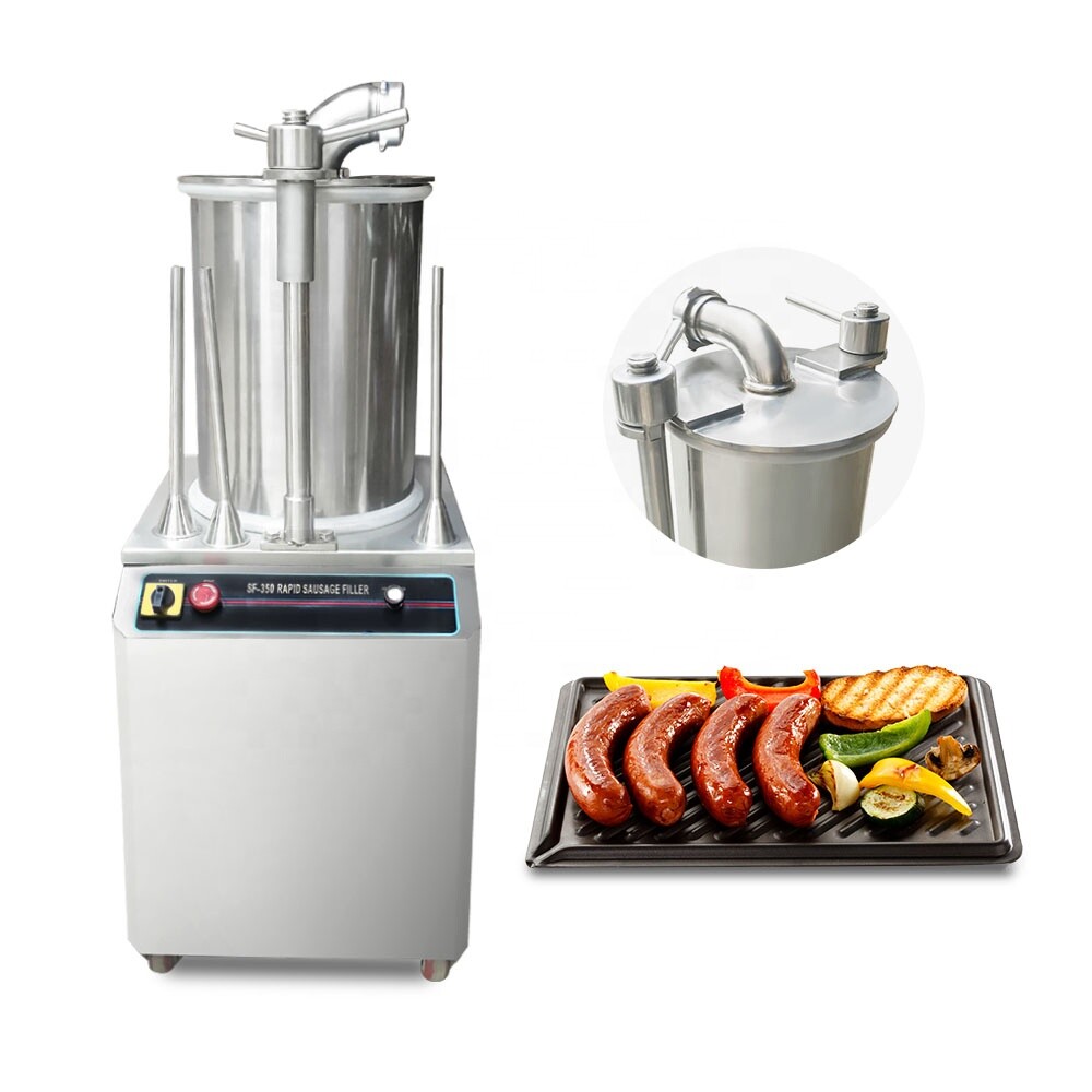 Commercial Hydraulic Sausage Stuffer Filler Stainless Steel 110V 1100W 26L