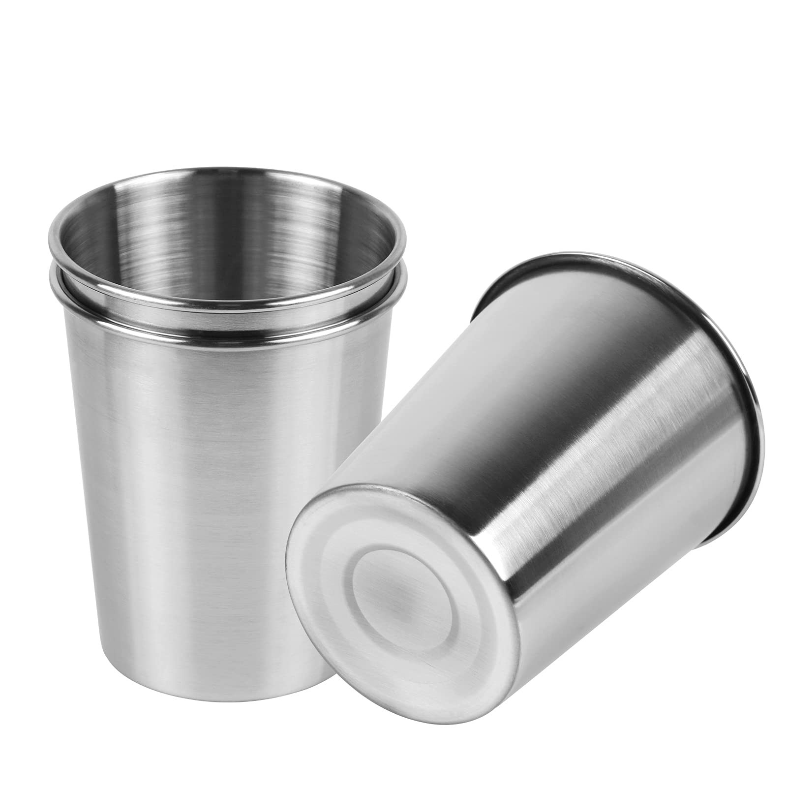 3 Pack 8 Ounce 230ml Stainless Steel Cups Shatterproof Pint Drinking Cups Met…