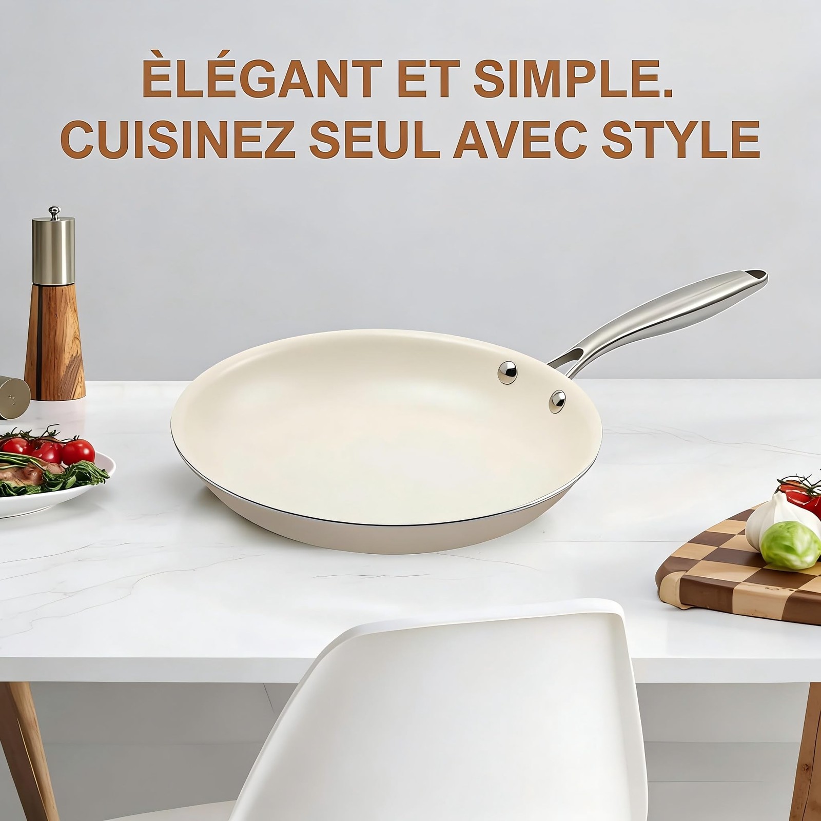 9.25 Inch Ceramic Nonstick Frying Pan Skillet – PFAS-Free, Non-Toxic, Oven Sa…