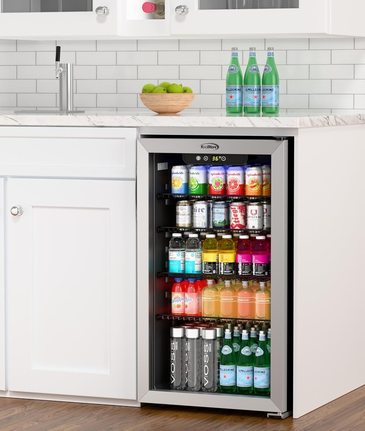 Koolmore 18 in 3.2 Cu Ft Beverage Refrigerator Merchandiser