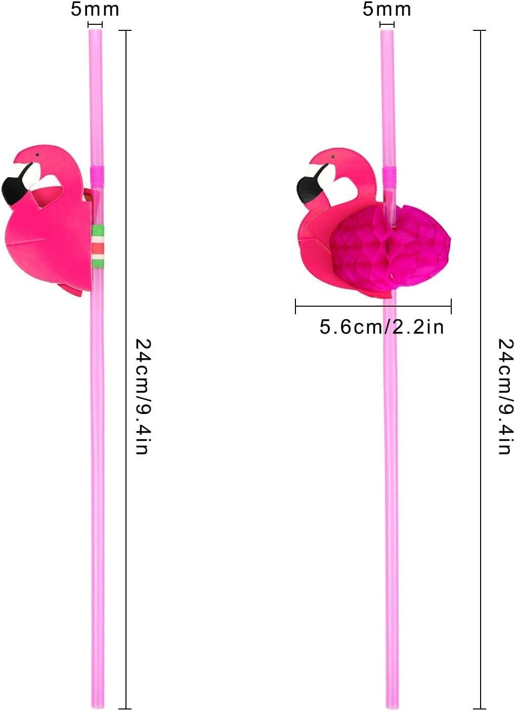 50 Pcs Flamingo Straws Flamingo Drinking Straws Bachelorette Straw Bendable