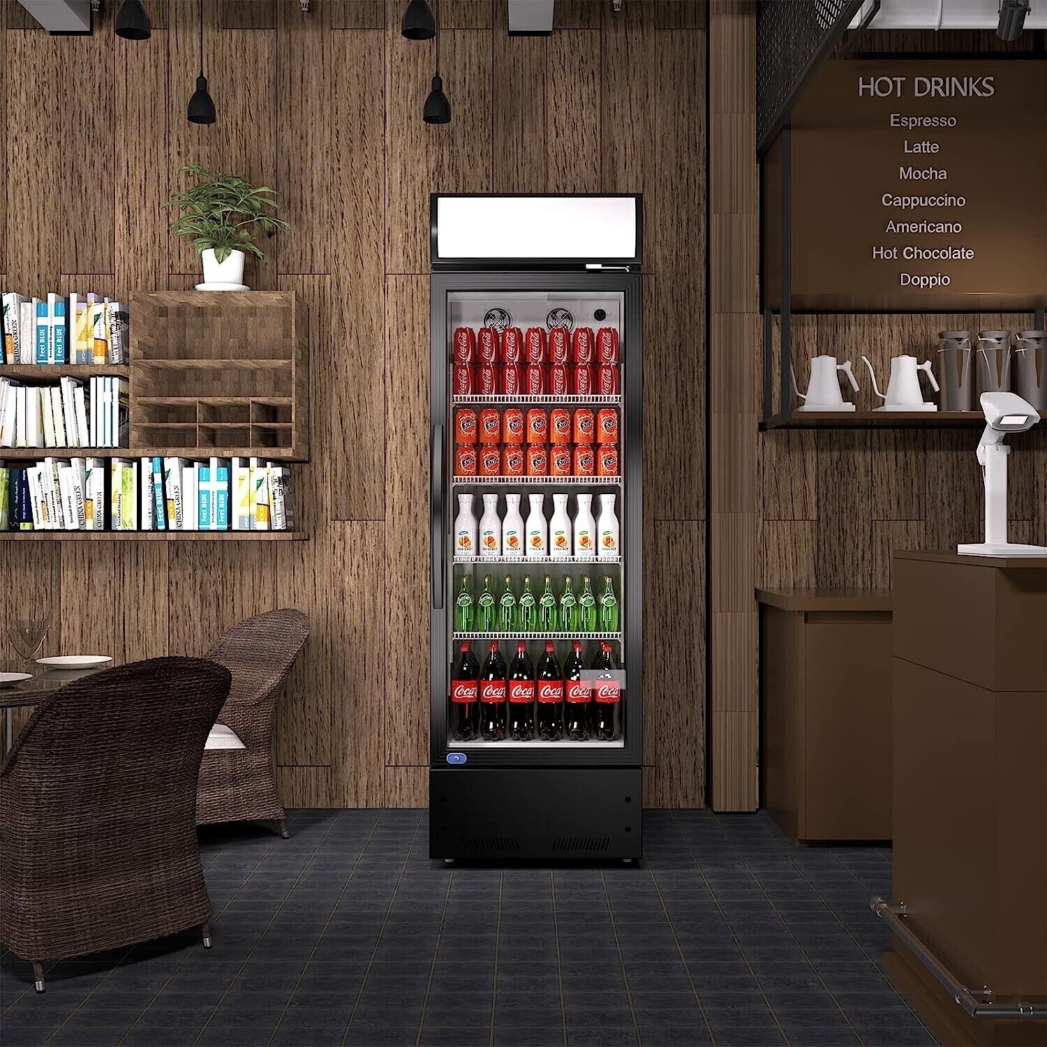 Fricool 23″ Single Glass Door Merchandiser Refrigerator Beverage Cooler NEW