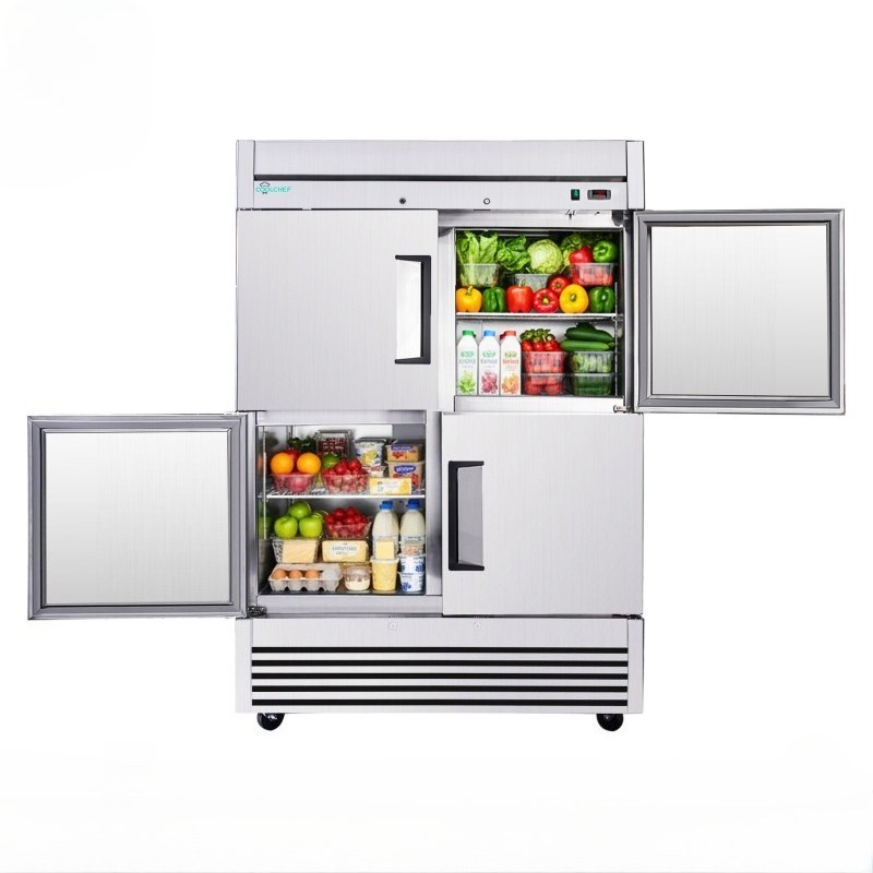 54″ Commercial Refrigerator 49 Cu.Ft 4-Door 32–37℉ Air Cooling 6 Shelves, R290