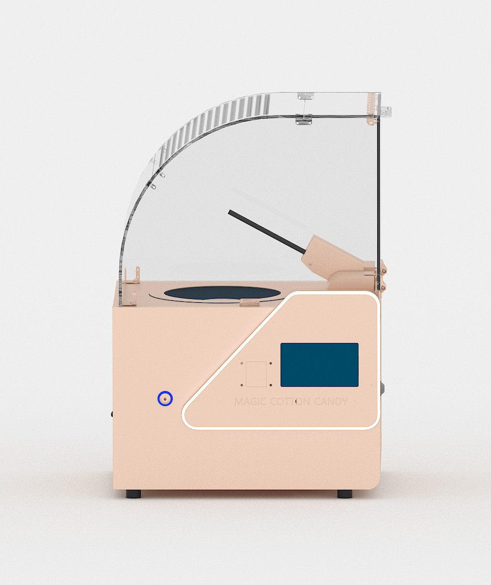 NEW Magic Cotton Candy Semi Automatic Portable Robotic Machine Pink 30x21x18