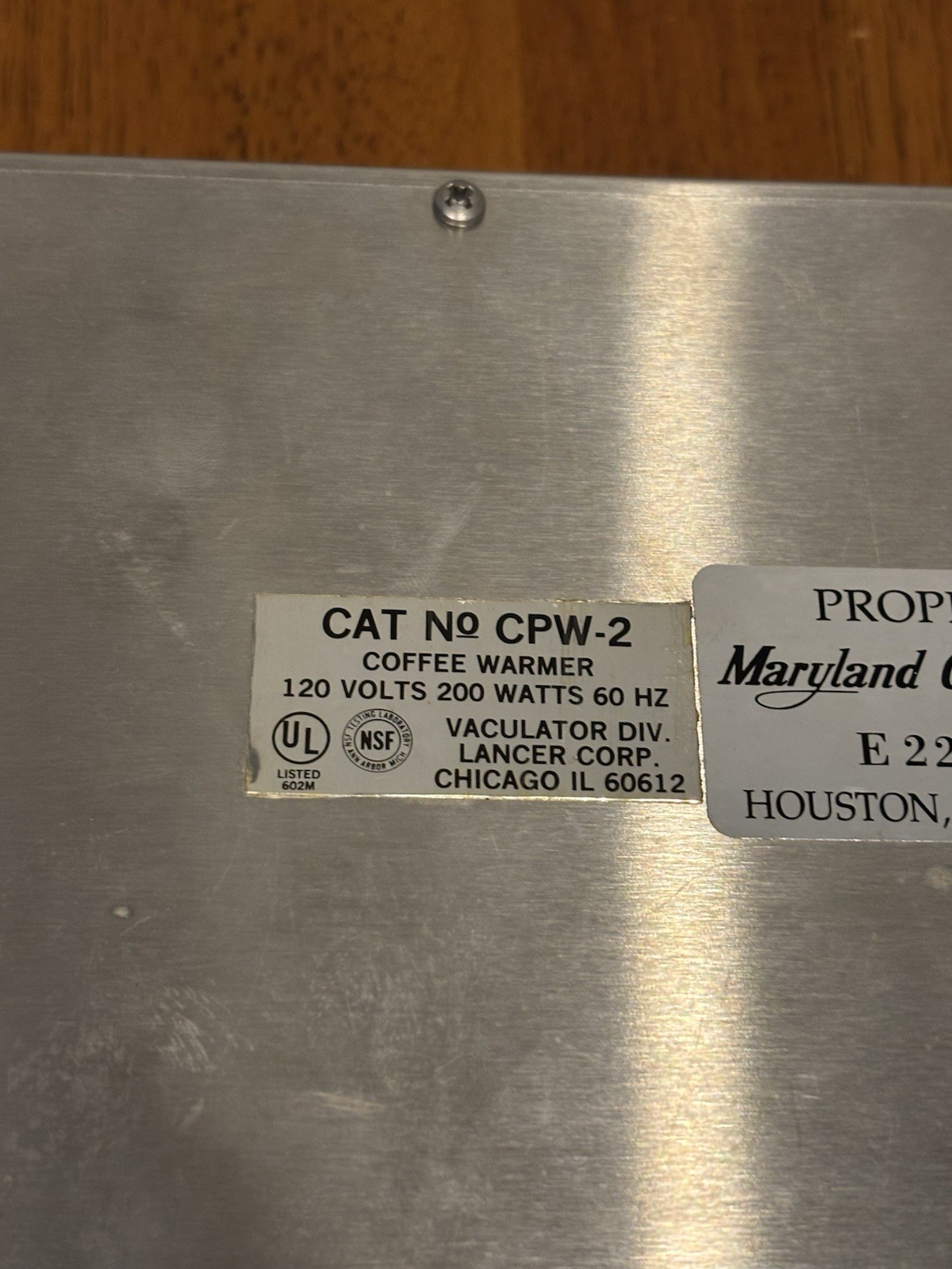 Commercial Double Coffee Pot Warmer Vaculator Tested And Working Model CPW-2